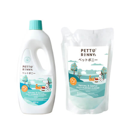 เซตน้ำยาทำความสะอาดอเนกประสงค์ PETTO BONNYS (ชนิดขวด + ถุงเติม) สูตรเข้มข้น กลิ่นเปปเปอร์มินต์และส้ม 600 มล._0